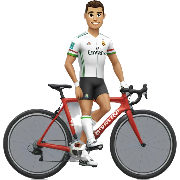 Cristiano Ronaldo à vélo emoji