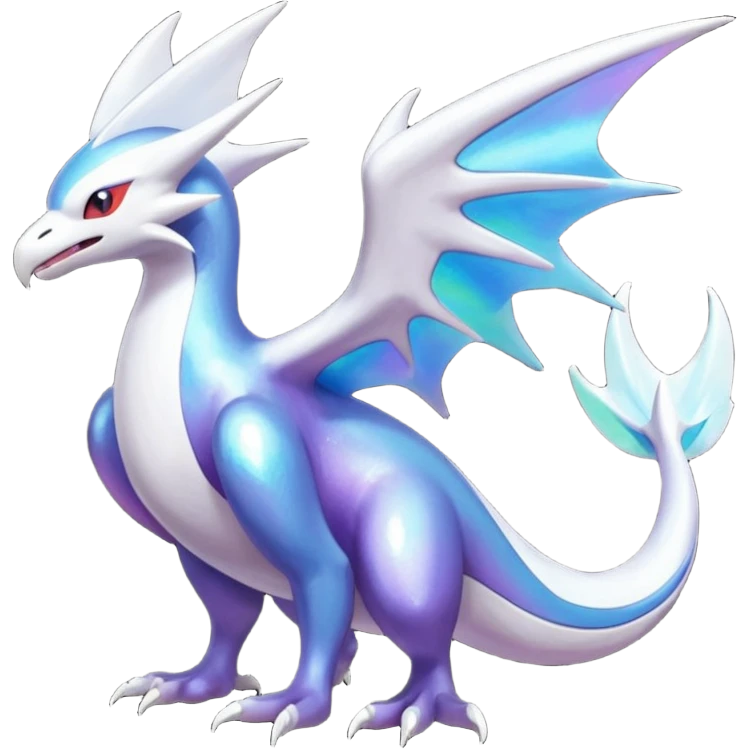 Shiny Nebulae Noivern-Latios-Lugia-Fakémon-hybrid-creature (full body)  emoji