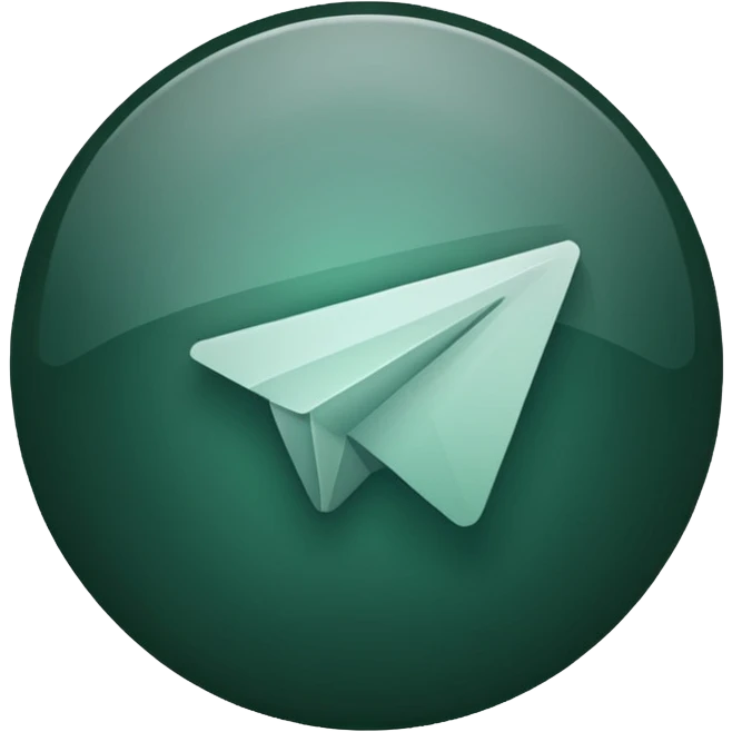 
dark green telegram icon emoji