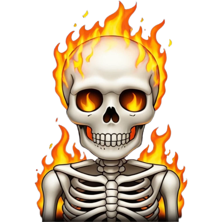 Burning skeloten emoji