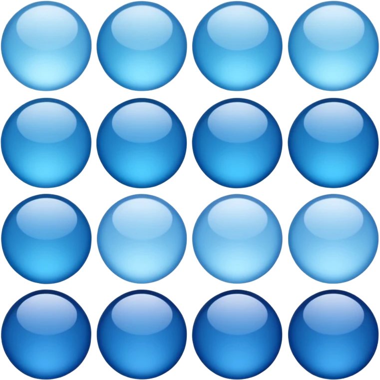round cells in light blue and blue
Soft gradient
Slightly translucent texture
Minimal scientific illustration
White background
Clean and calm mood emoji