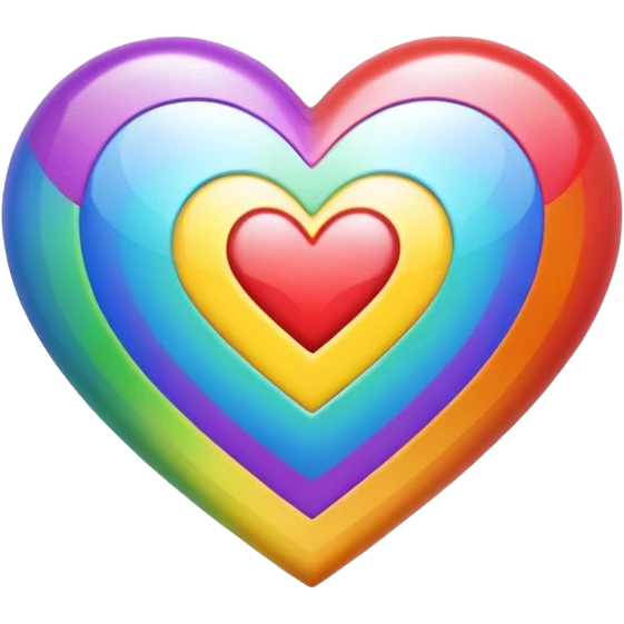 Rainbow heart emoji emoji