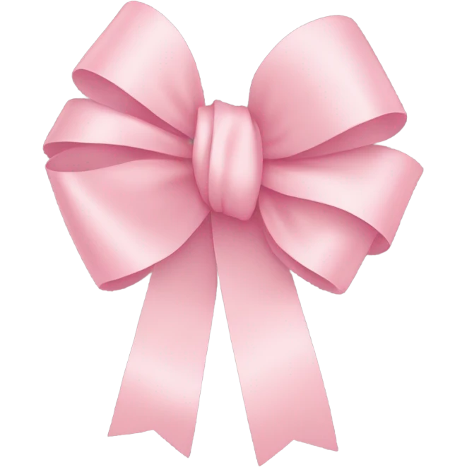 light pink ribbon bow emoji