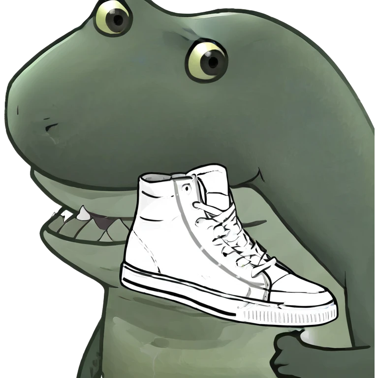 Shark with shoes on emoji