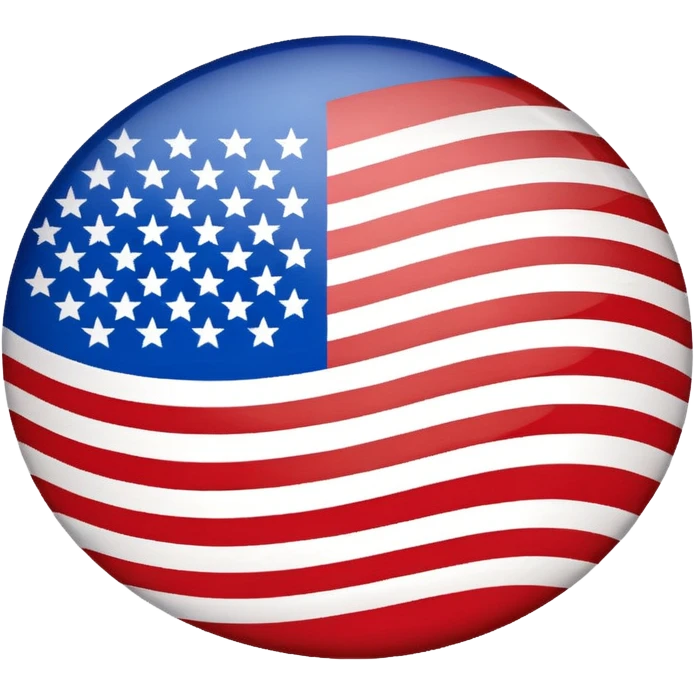 USA flag in a circle shape emoji