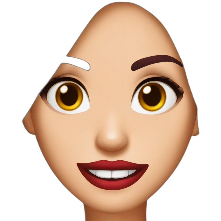 Megan Fox with vampire teeth emoji