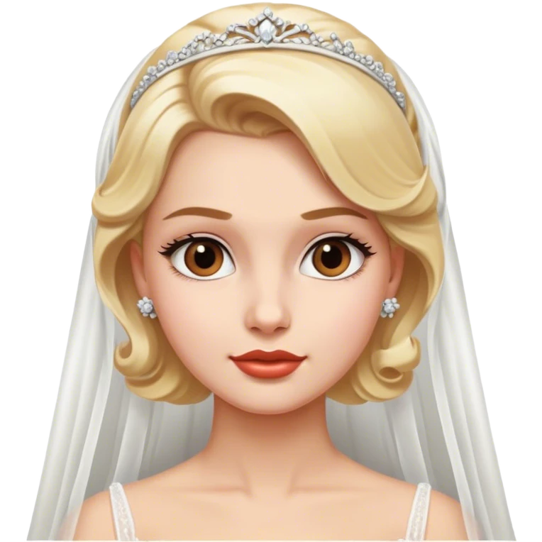 blonde model with brown eyes, 1950's bride  emoji