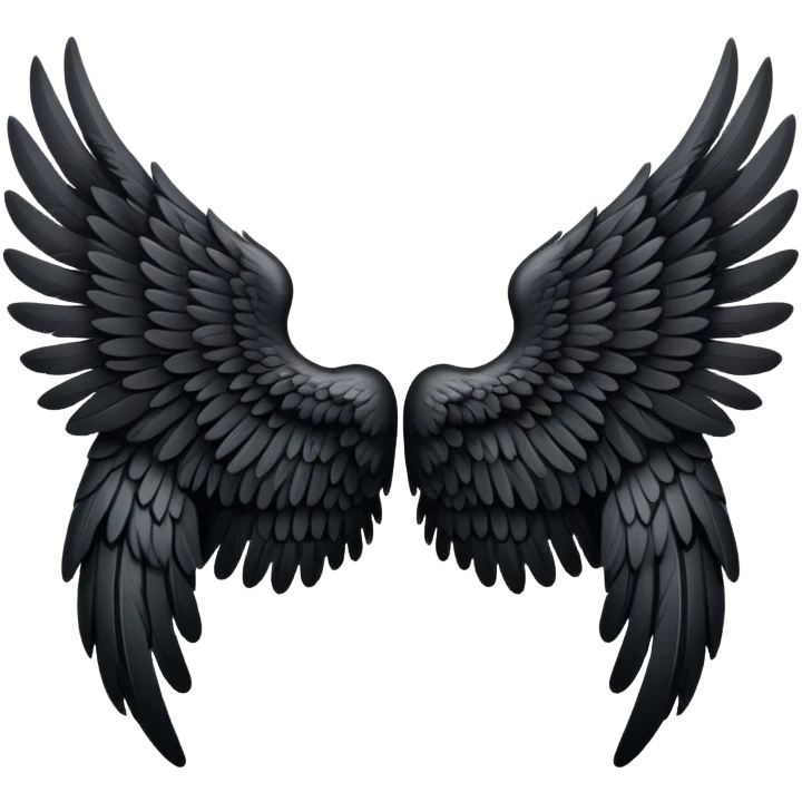 black Angel wings emoji