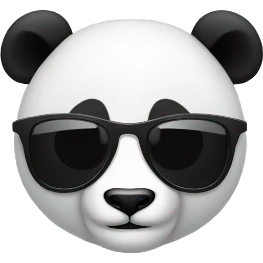 Panda with sunglass emoji