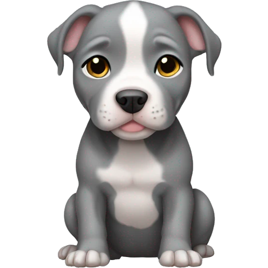 grey pitbull puppy emoji