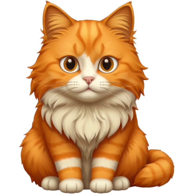 Orange  Fluffy Cat emoji