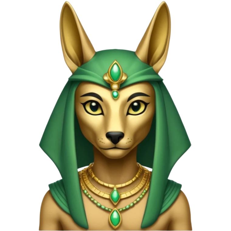 alien wearing anubis cloth emoji