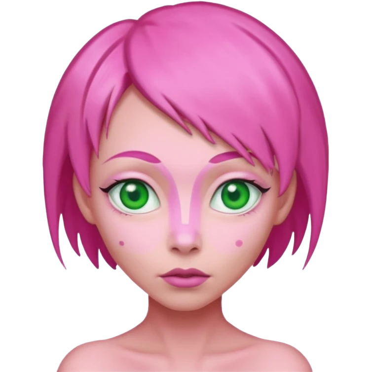 pink haired alien emoji