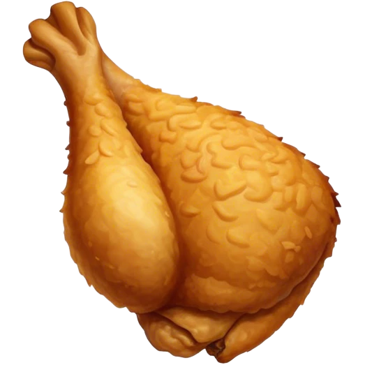 Light Yellow fry chicken leg emoji