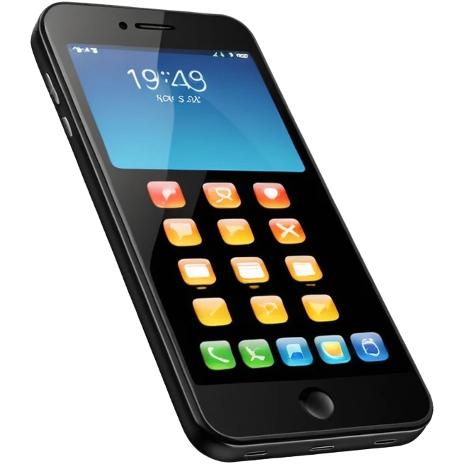 siyah telefon  emoji