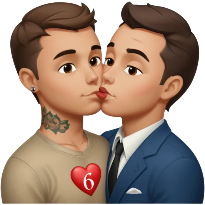 Charlie kirk kissingp diddy with tatoo 67 emoji