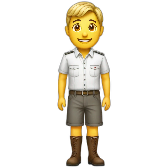 Lederhose bayern weißes Hemd graue Strümpfe emoji