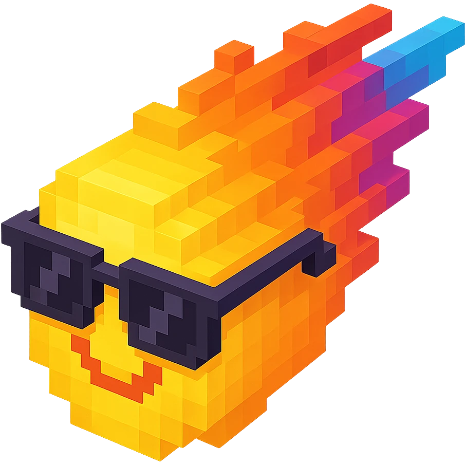 светящиеся комета в солнцезащитных очках, no background emoji