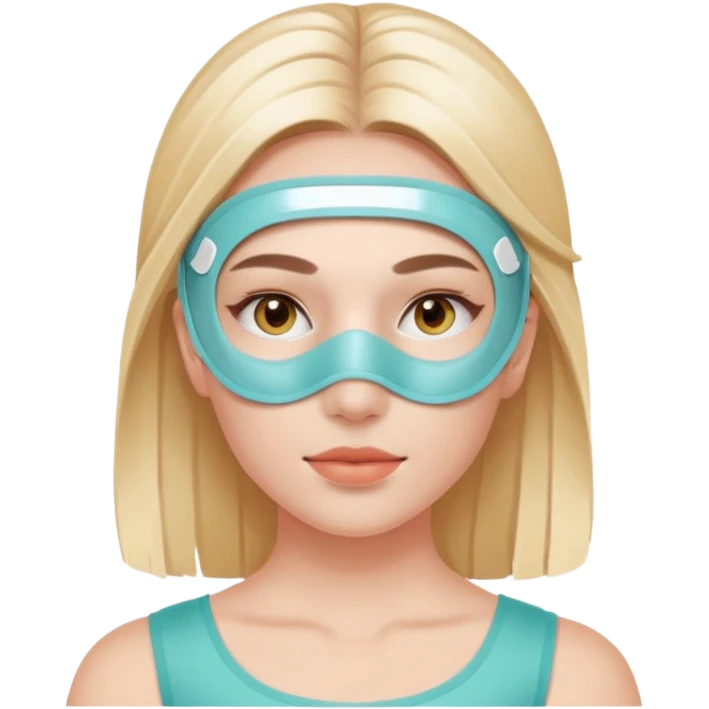 A Currentbody led therapy mask on a girl emoji