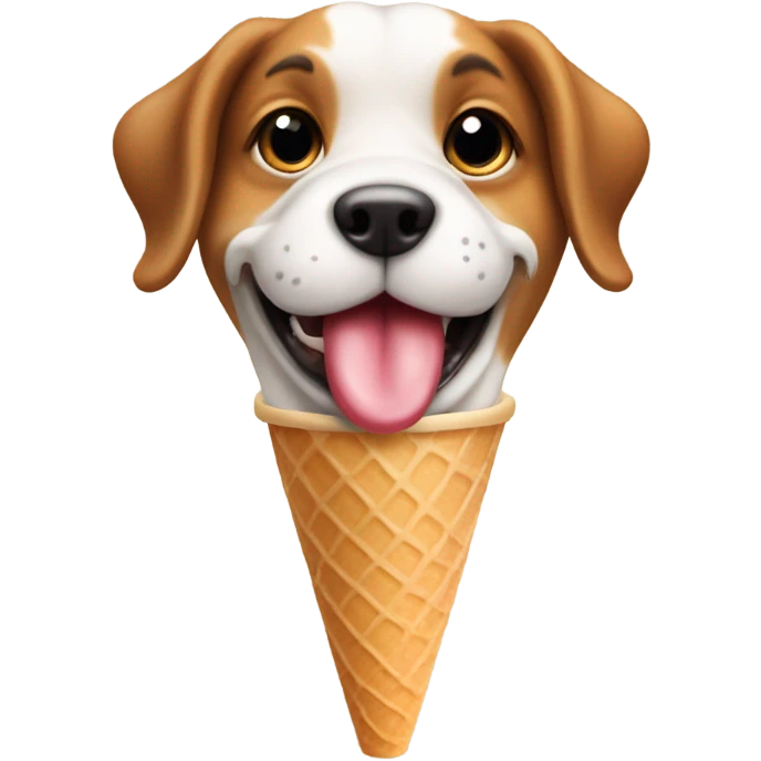 Dog eating ice cream  emoji
