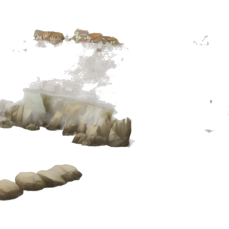 An image of the costal basque village  emoji