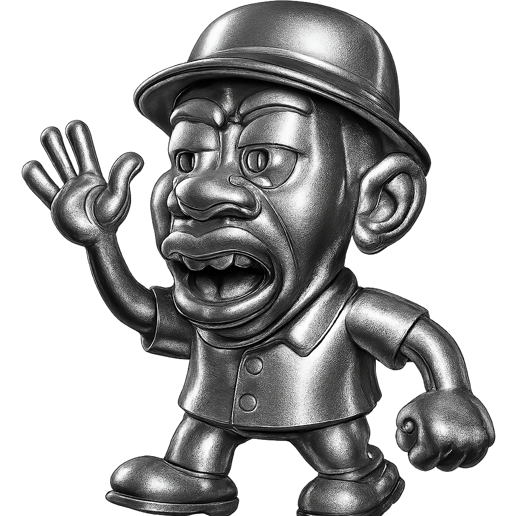 Tyler, the Creator as a cartoon figure in CHROMAKOPIA style, exaggerated features, vivid color palette, surreal background, energetic and creative vibe emoji