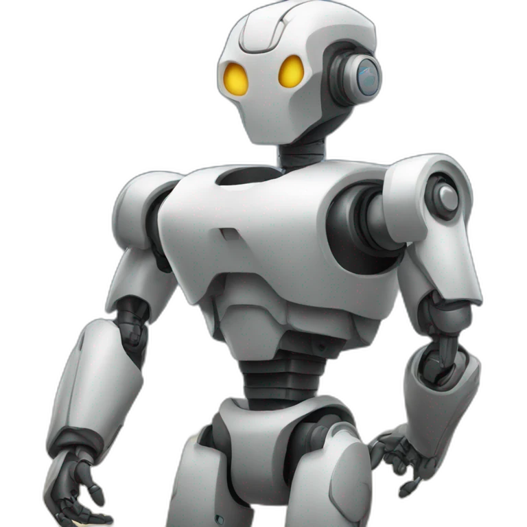 robot battles human emoji