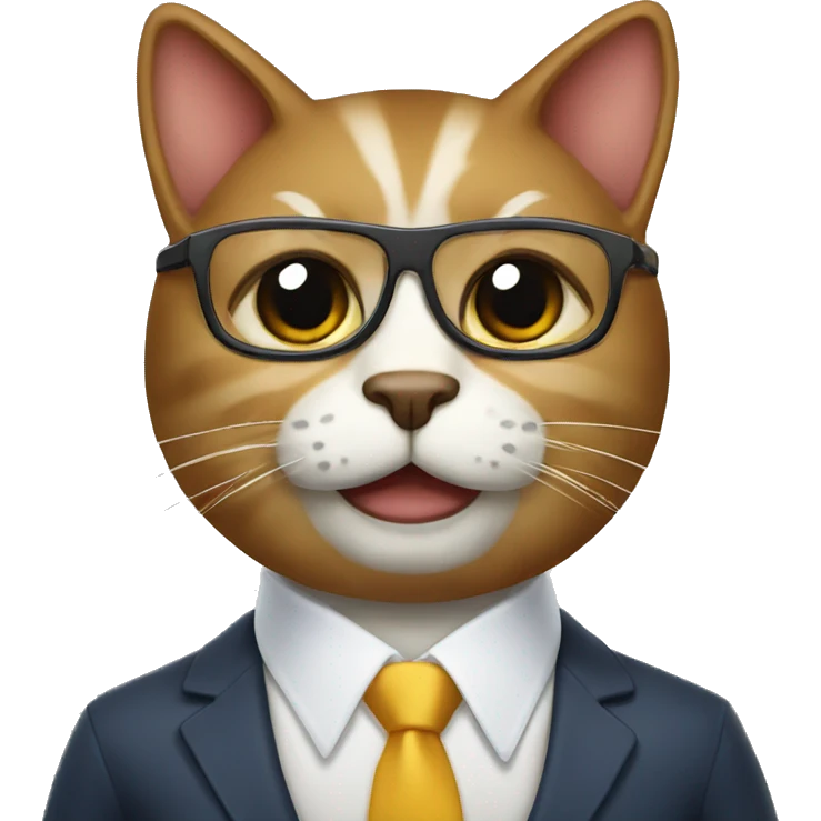 Gato empresario emoji