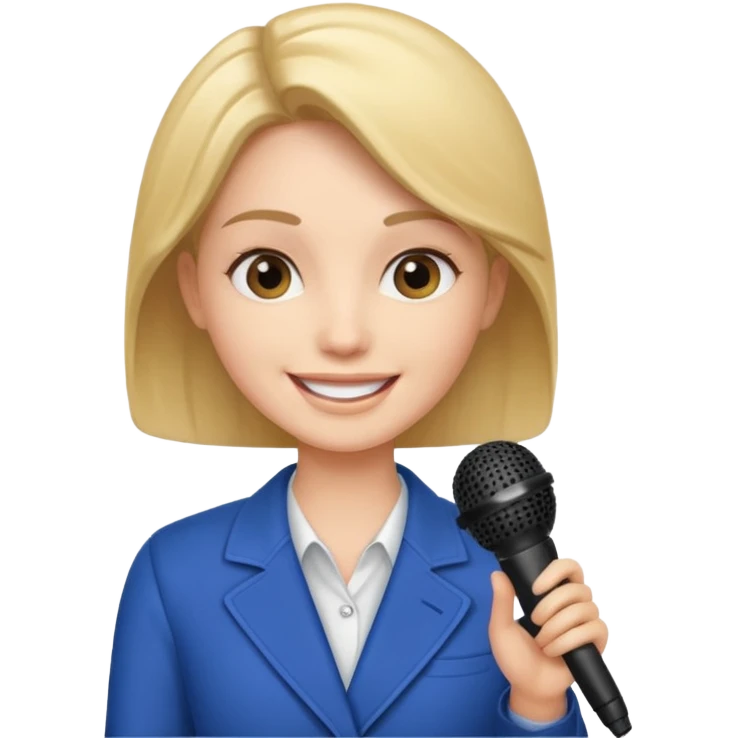 presenter holding mic emoji