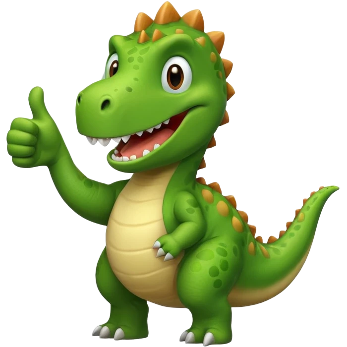 Dinosaur with thumps up emoji