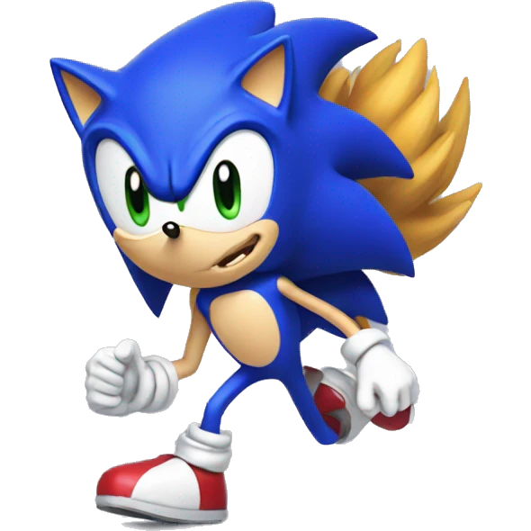 sonic with lots of legs going fast as hell emoji