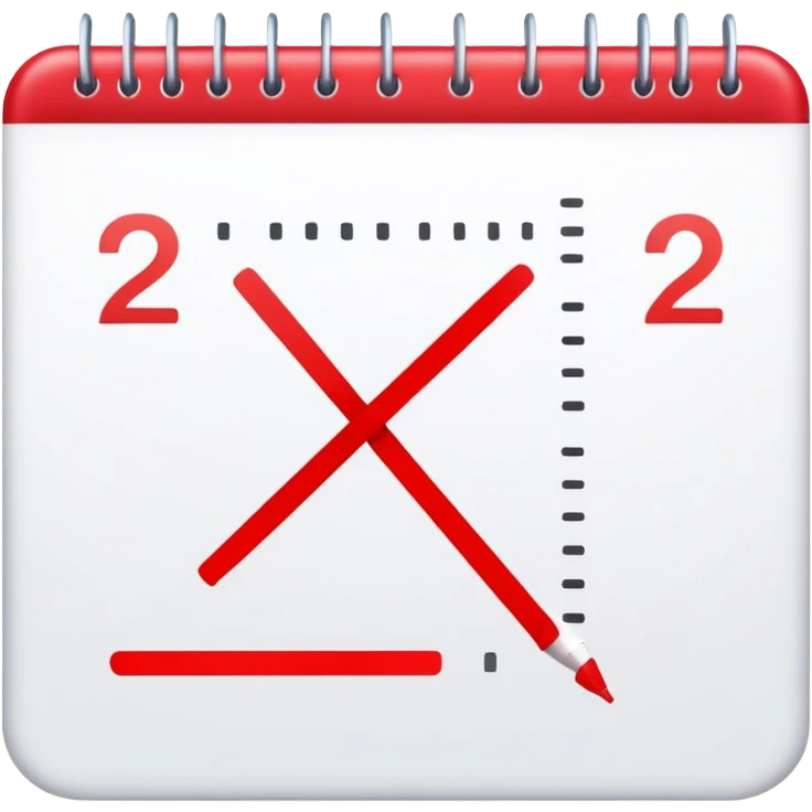 Schedule crossed out emoji