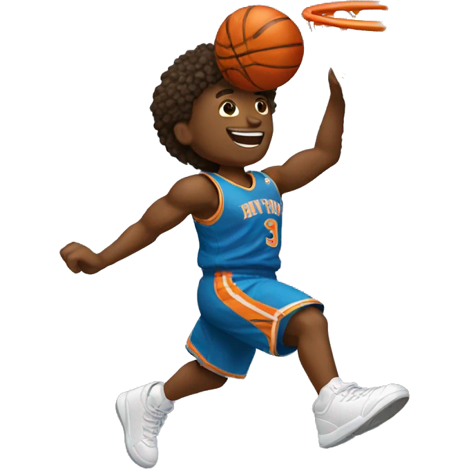 basketball player dunking emoji