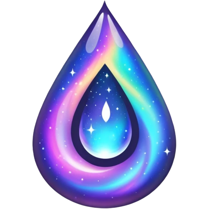 Nebula galaxy tear drop emoji
