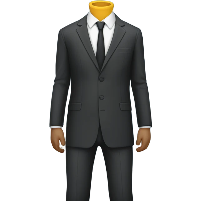 headless man in suit emoji