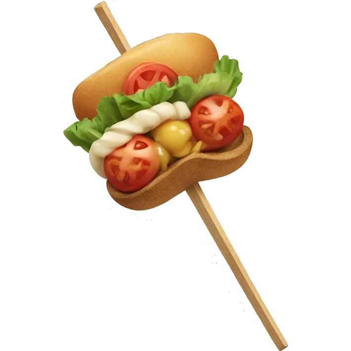 A skewer with food  emoji