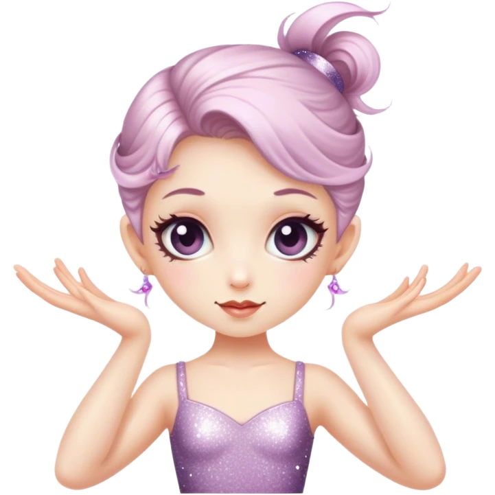 Glitter fae with ballet shoes emoji