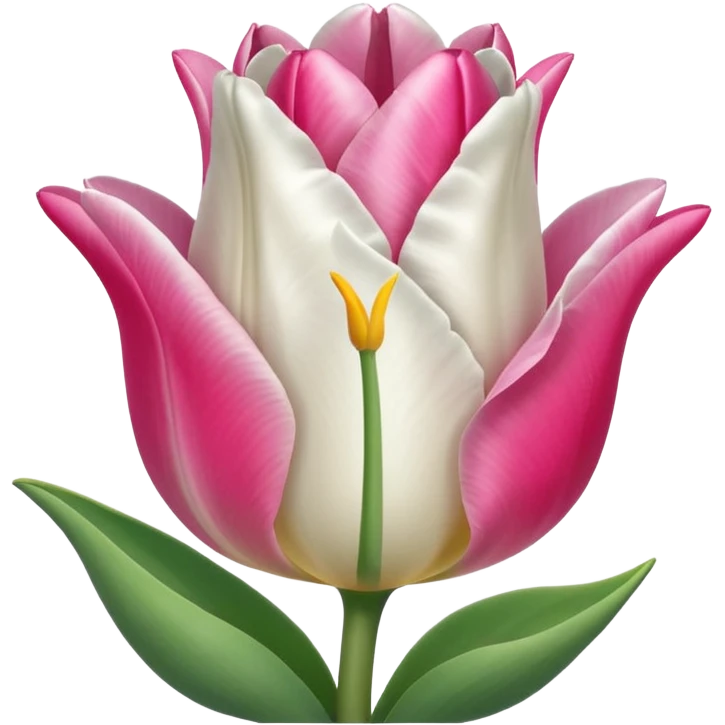 Una oveja linda con un tulipán rosa emoji