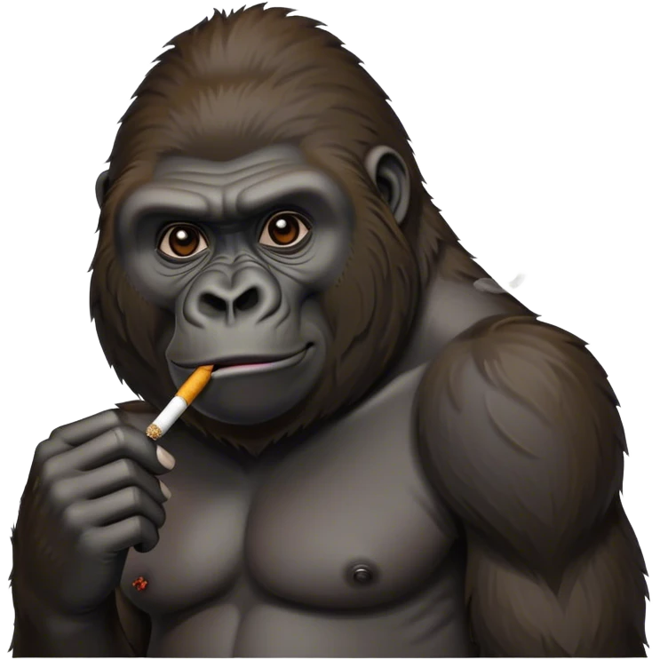 Gorilla with cigarette  emoji