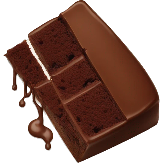 slice of chocolate cake emoji