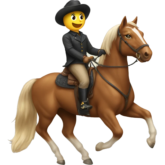 Cat riding horse emoji