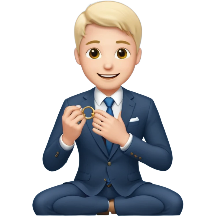 Evlilik teklifi eden erkek emoji