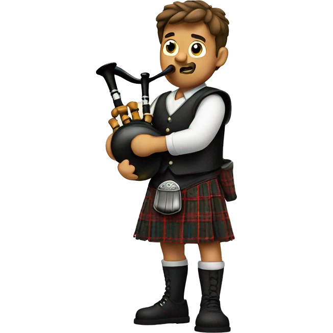 man in kilt playing the pipes emoji