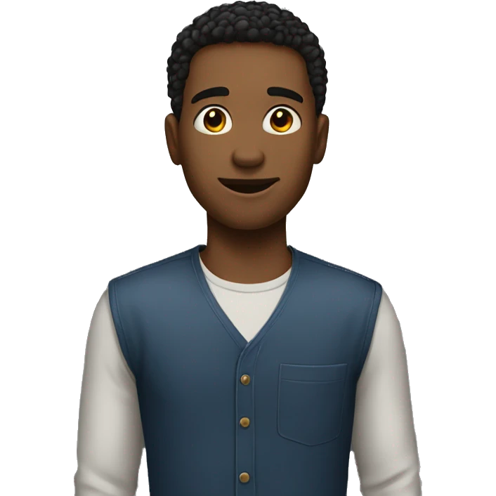 a young man, want a standing talking emoji emoji