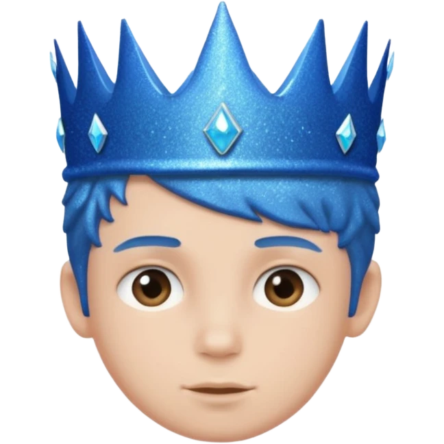 blue Boy glitter crown emoji