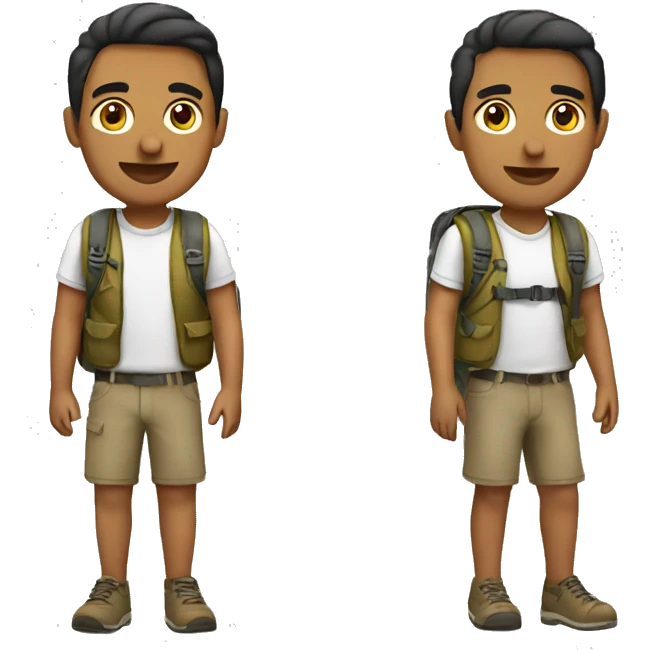 Hispanic backpacking  emoji