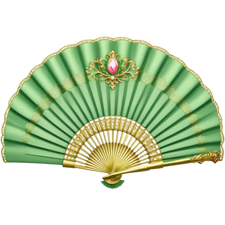rococo green fan emoji