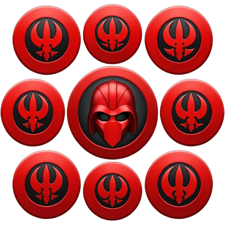 i want a red sith empire . roblox clan based imagine were the logo is a red cirlce with differet desings in it emoji