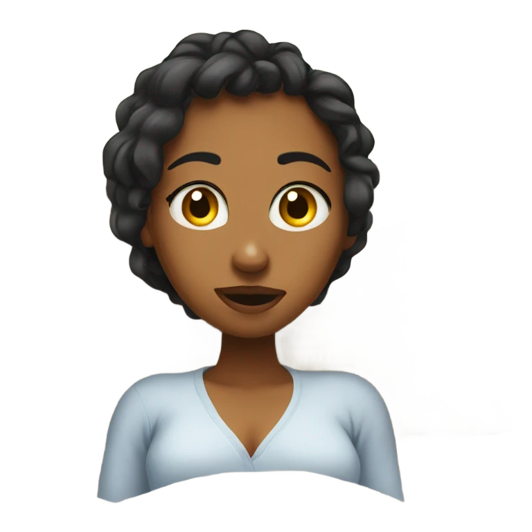 My girlfriend wake up from bed  emoji