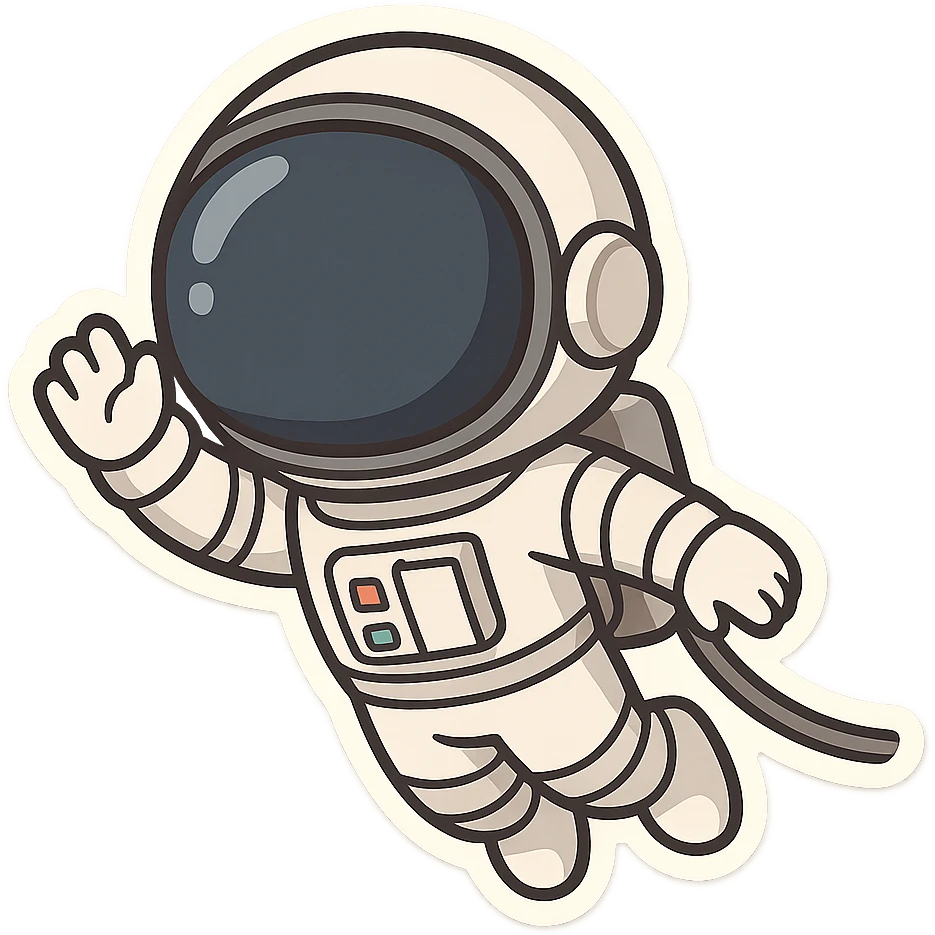 一个身穿宇航服的宇航员飞在空中 emoji